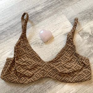 Limited Edition Fendi x Skims Scoop Neck Bralette. Never worn.